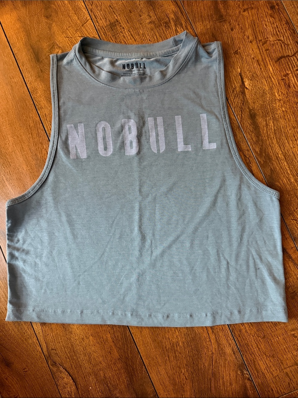 NOBULL Cropped Muscle Tank in Sage Green